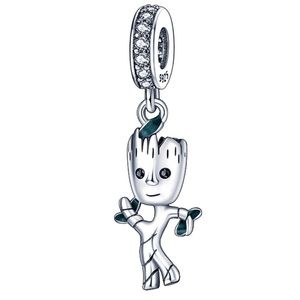 NWOT Groot GOTG Dangle Charm Genuine 925 Sterling Silver for Charm Bracelet